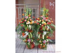三层开业花篮 骏业日新 实体花店-全国鲜花包送图1