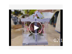韩式手捧盒鲜花制作学习视频